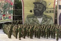 Angolan UNITA soldiers parade in Jamba, the armed movement's headquarters, in 1989. UNITA's bloody internal purges are now at the heart of the reconciliation commission's controversial investigations. © Trevor Samson / AFP