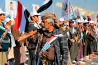 Una marcha de soldados yemeníes en solidaridad con Gaza, en Sanaa (Yemen), el pasado 2 de diciembre.MOHAMMED HUWAIS ( AFP )