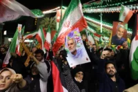 An anti-Israeli protest in Tehran, April 2024. Majid Asgaripour / Reuters