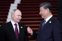 Russian President Vladimir Putin and Chinese President Xi Jinping in Beijing, October 2023. Sergei Savostyanov / Sputnik / Reuters